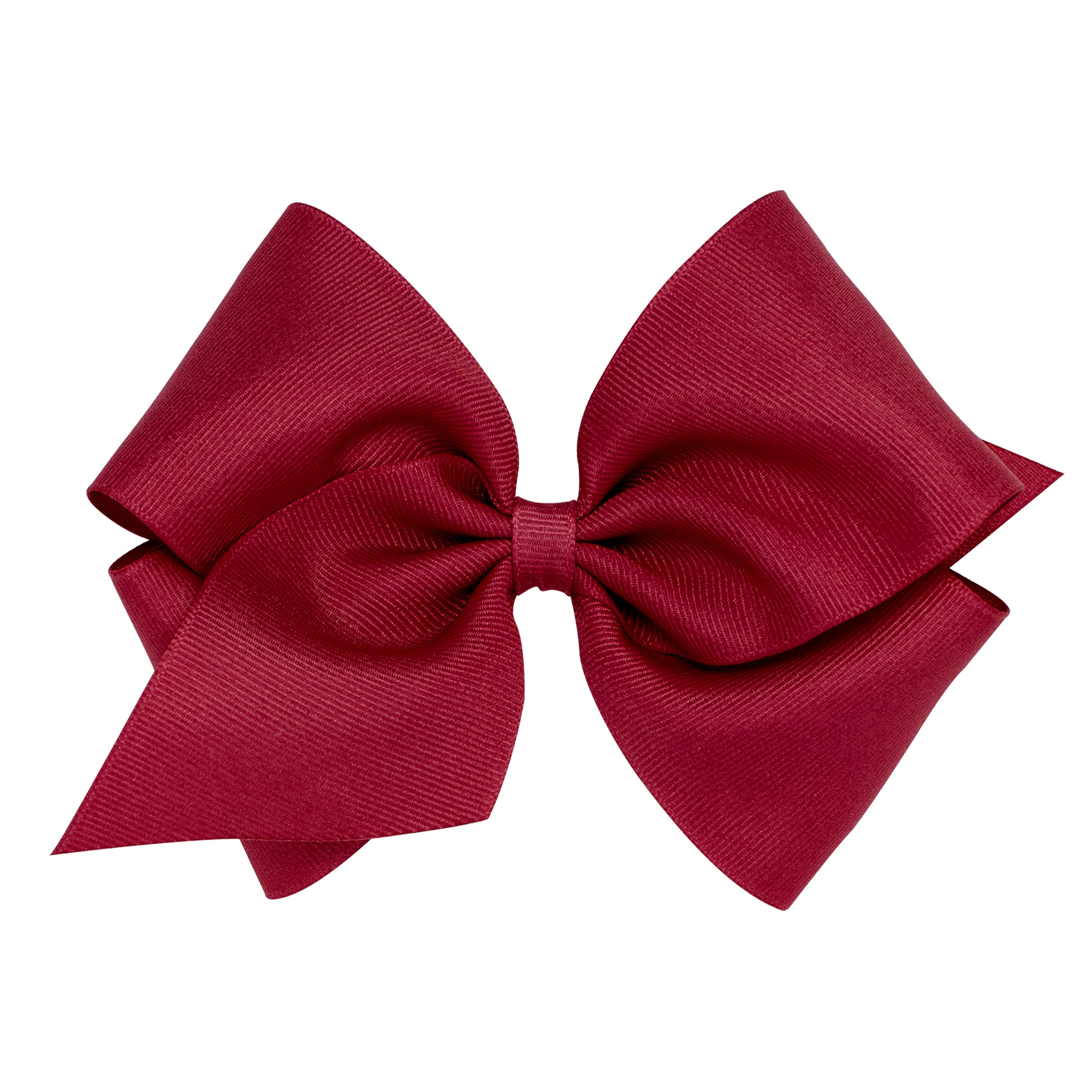 Wee Ones Cranberry Plain Wrap Bow on WeeStay clip secures hairstyles all day