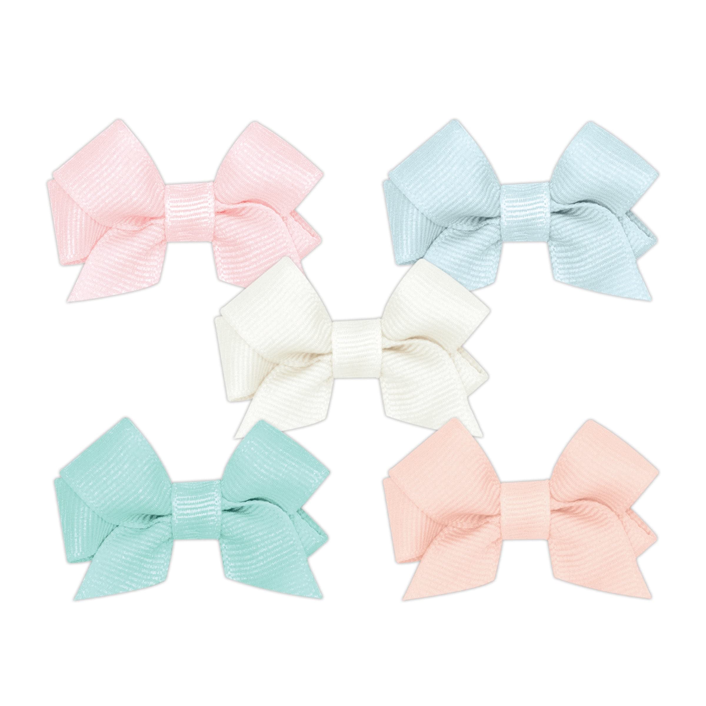 Wee Ones five tiny grosgrain hair bows for baby girl daily hairstyles.