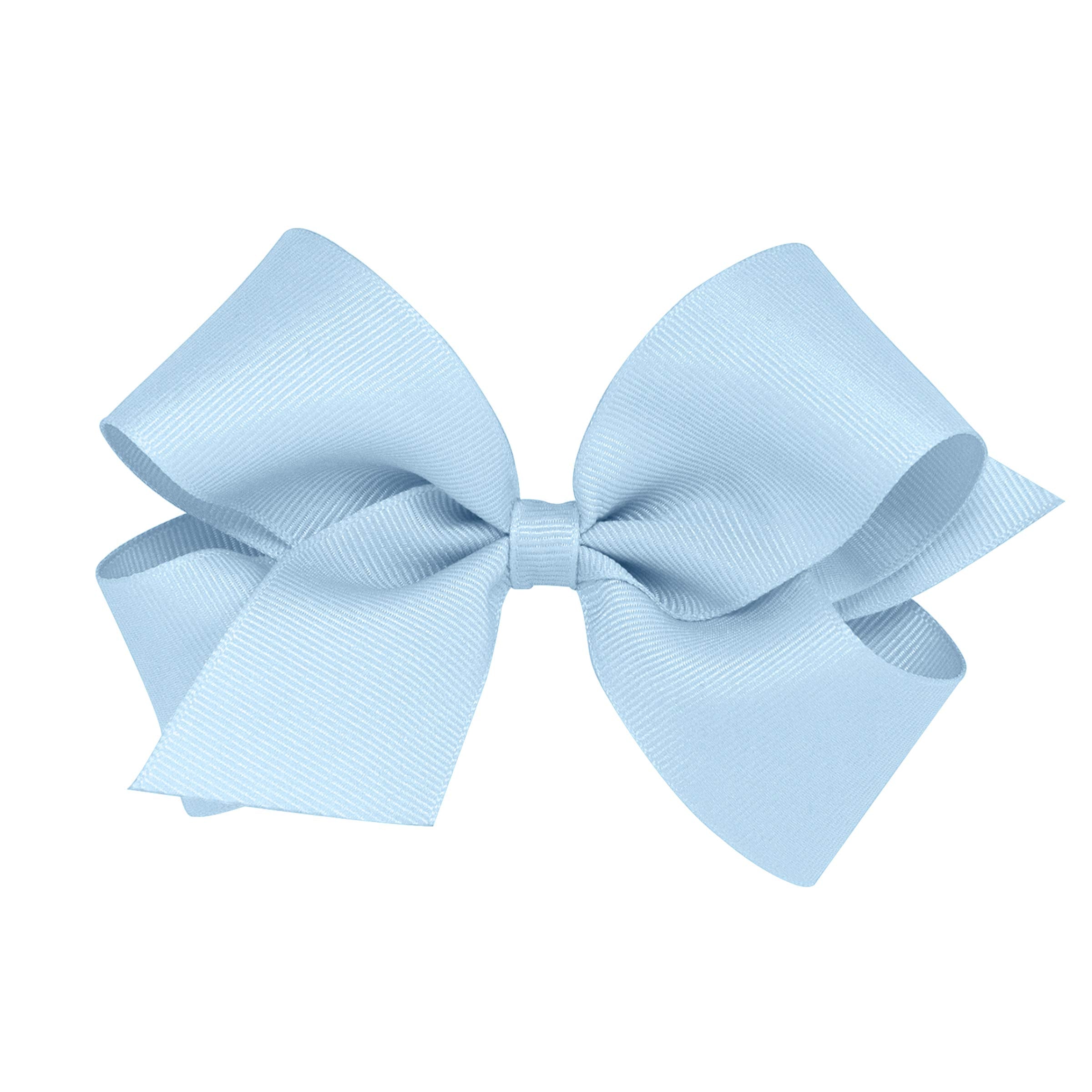 Wee Ones Millennium Blue bow closeup showing durable grosgrain finish