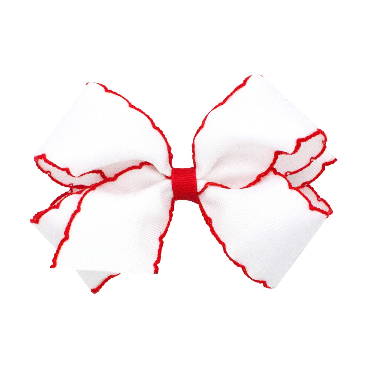 Wee Ones Moonstitch bow on WeeStay clip adds classic charm and secure hold.