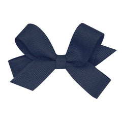 Wee Ones navy grosgrain bow with No-Slip Clip secures all-day wear for active little ones