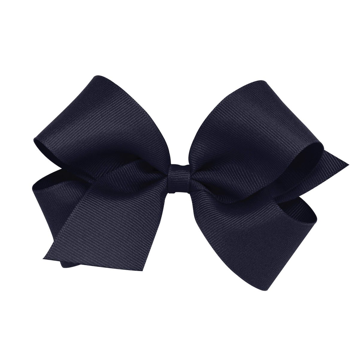 Wee Ones navy grosgrain bow on classic wrap for everyday style