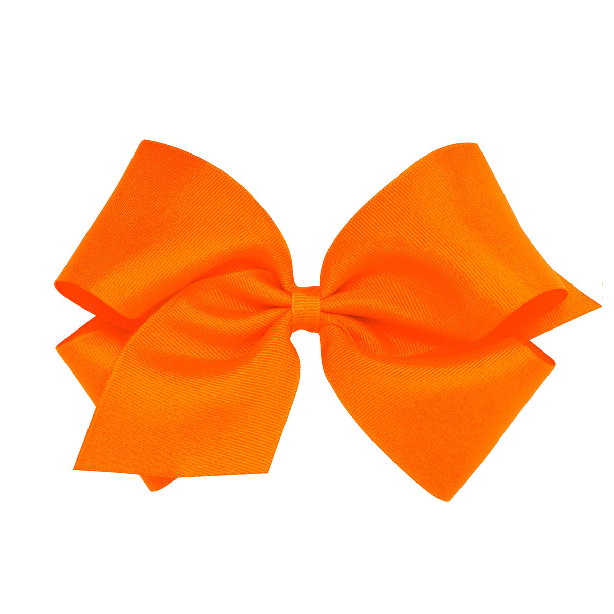Wee Ones orange bow on WeeStay clip keeps hairstyle neat all day.