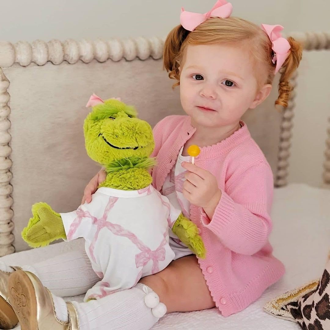 Wee Ones Pearl Pink bow shown with gift-ready packaging for gifting.