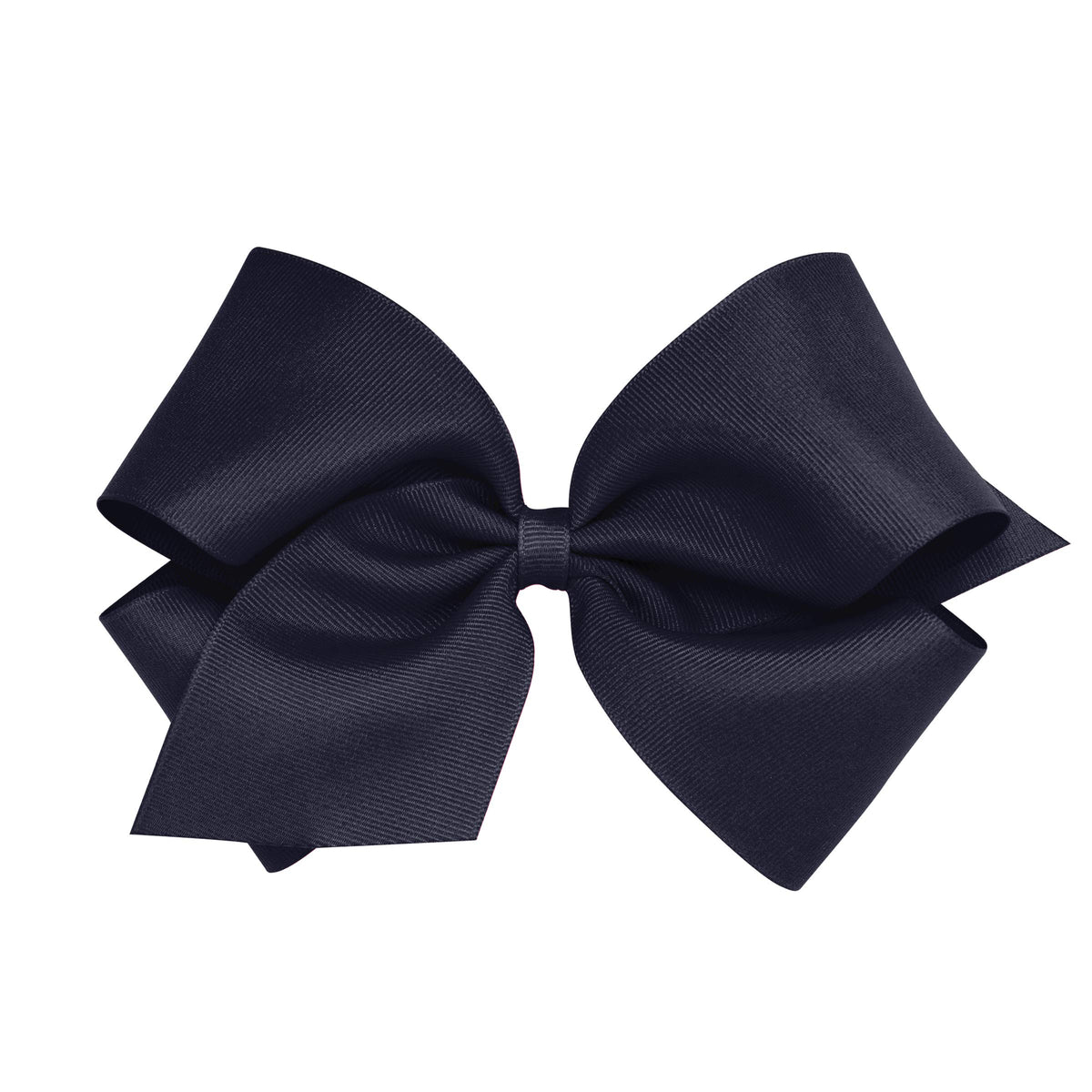 Wee Ones plain wrap navy bow on a classic grosgrain ribbon for everyday outfits