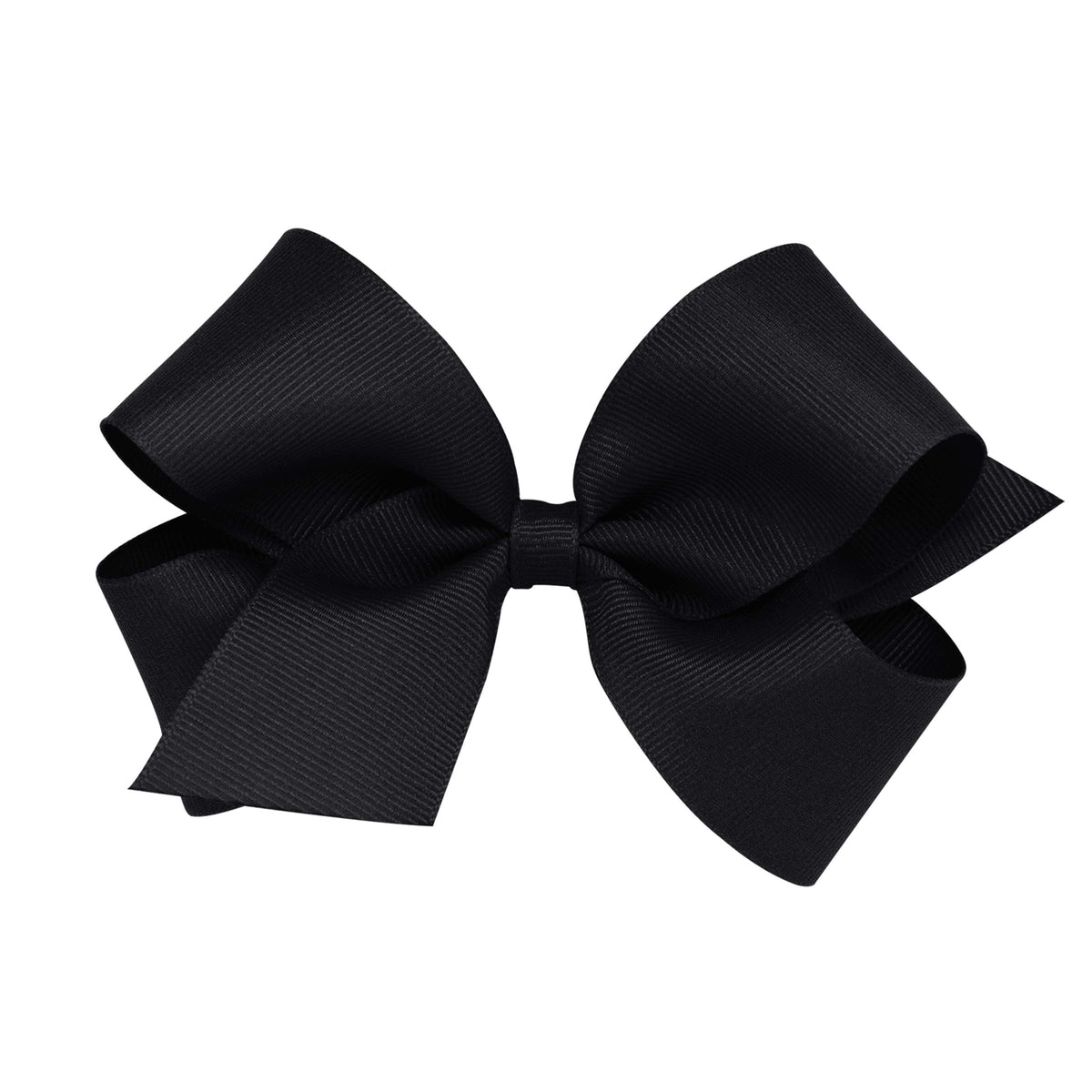 Wee Ones plain wrap classic grosgrain black bow front view offers timeless style and durability.