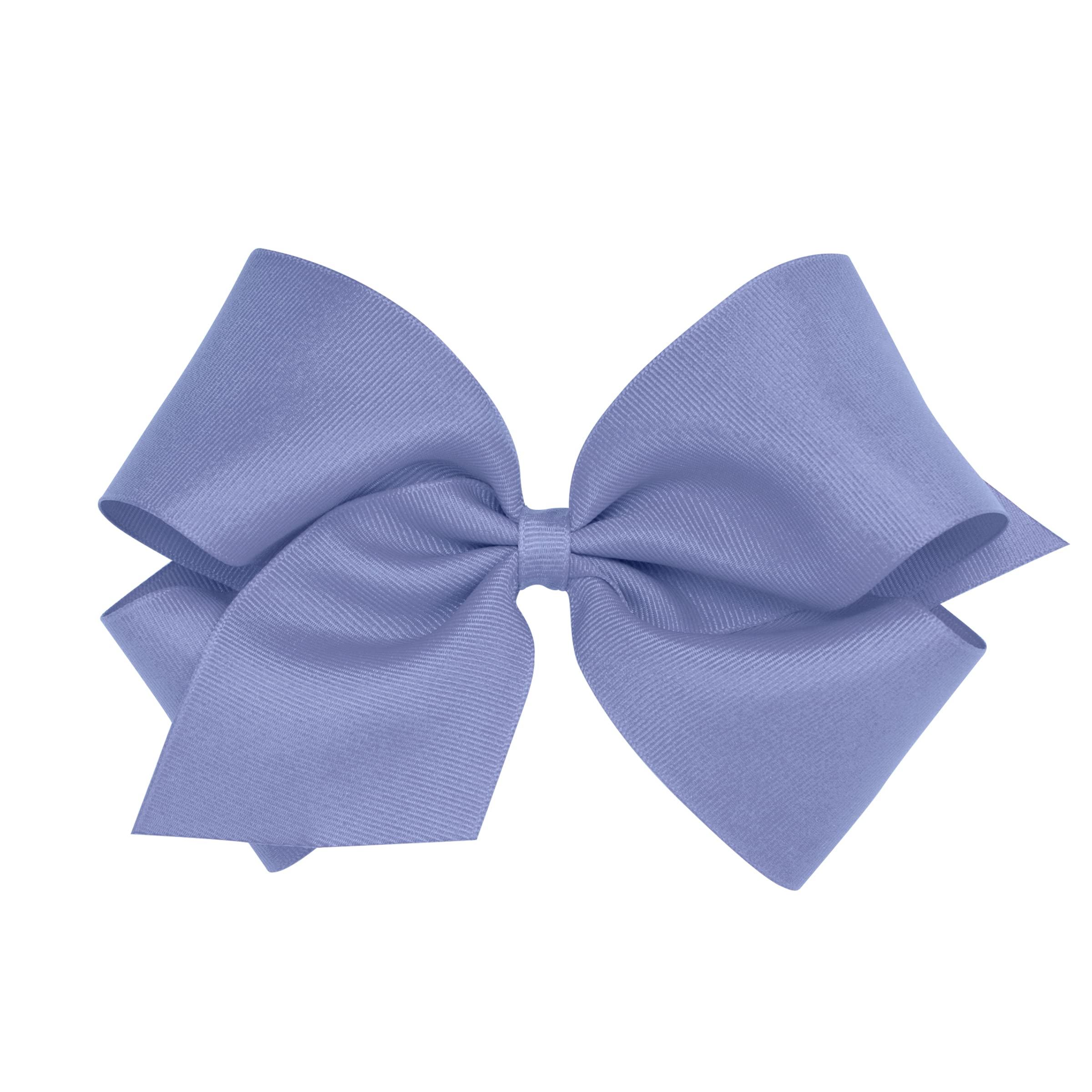 Wee Ones plain wrap classic grosgrain bow blue bird on WeeStay clip keeps hair tidy all day.