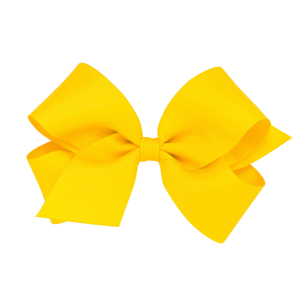 Wee Ones plain wrap grosgrain bow yellow stays neat for everyday wear