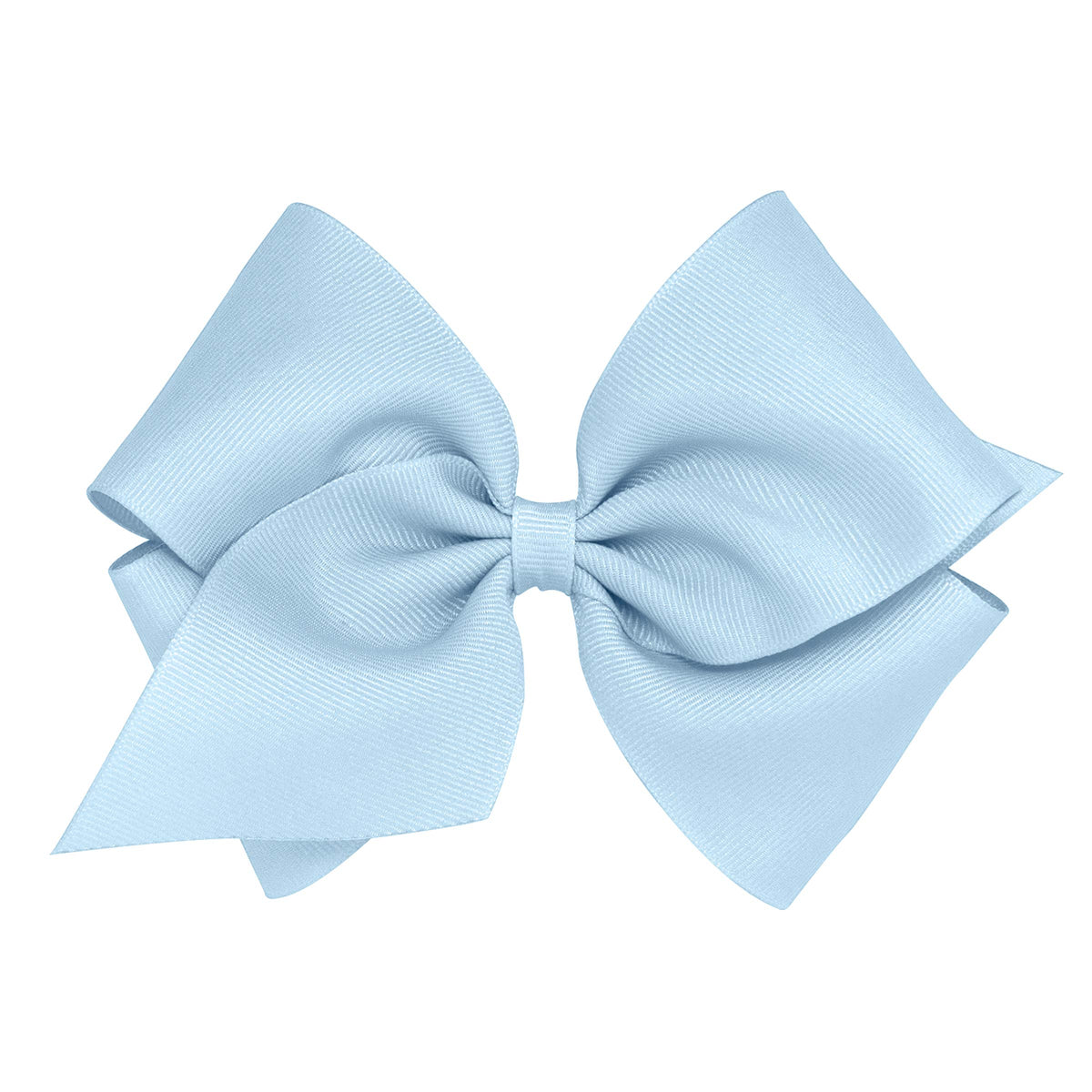 Wee Ones plain-wrap grosgrain bow in Millennium Blue adds sweet color to everyday outfits.