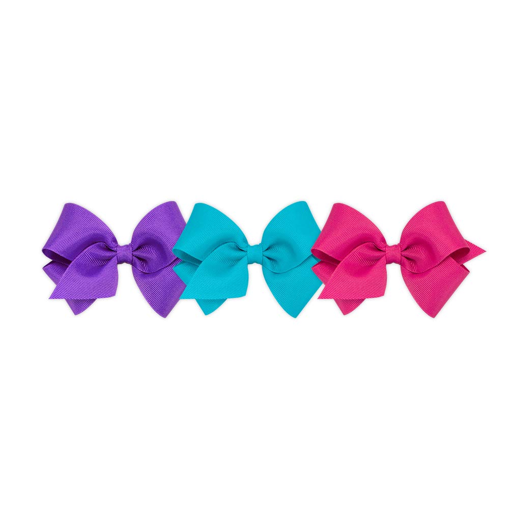 Wee Ones small bow delphinium on clip for secure daily wear