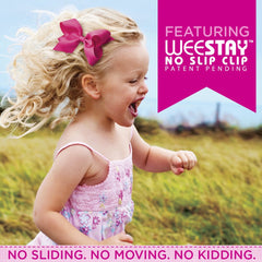 Wee Ones mini bow in ecru complements outfits with versatility.