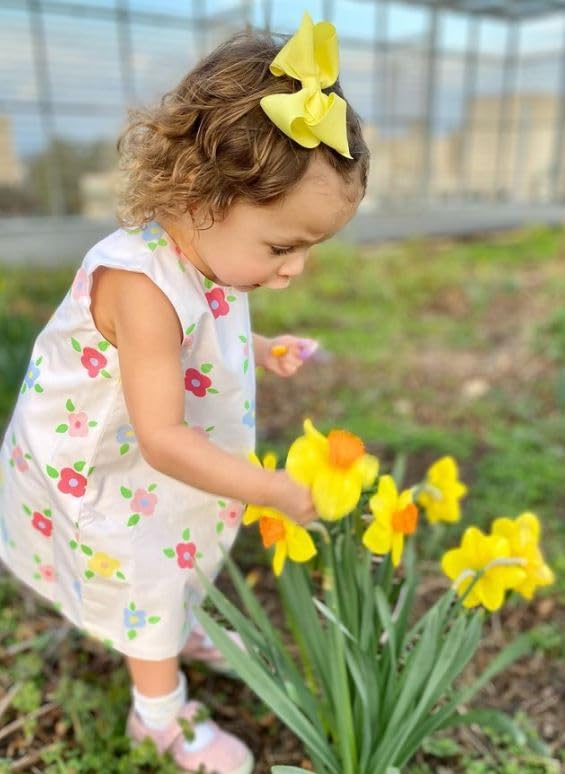 Wee Ones bow yellow edges heat-sealed to prevent fraying and ensure long-lasting wear