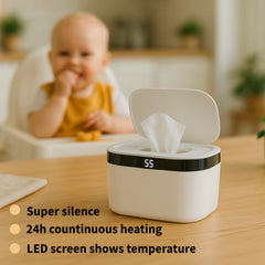 Weegeeks top stainless-steel heating plate heats wipes quickly and evenly.