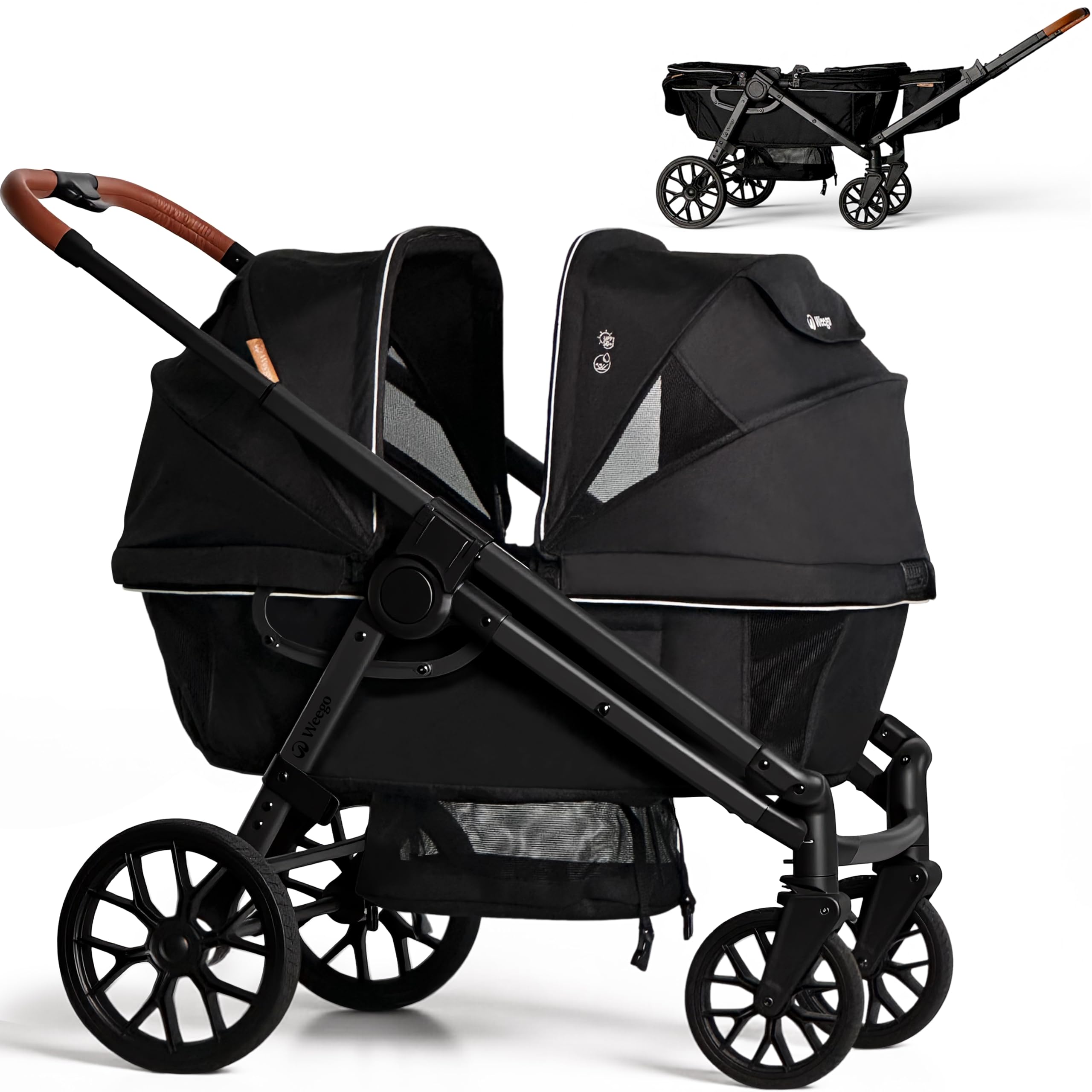 Weego wagon-stroller all-terrain ride highlights lightweight portability for travel