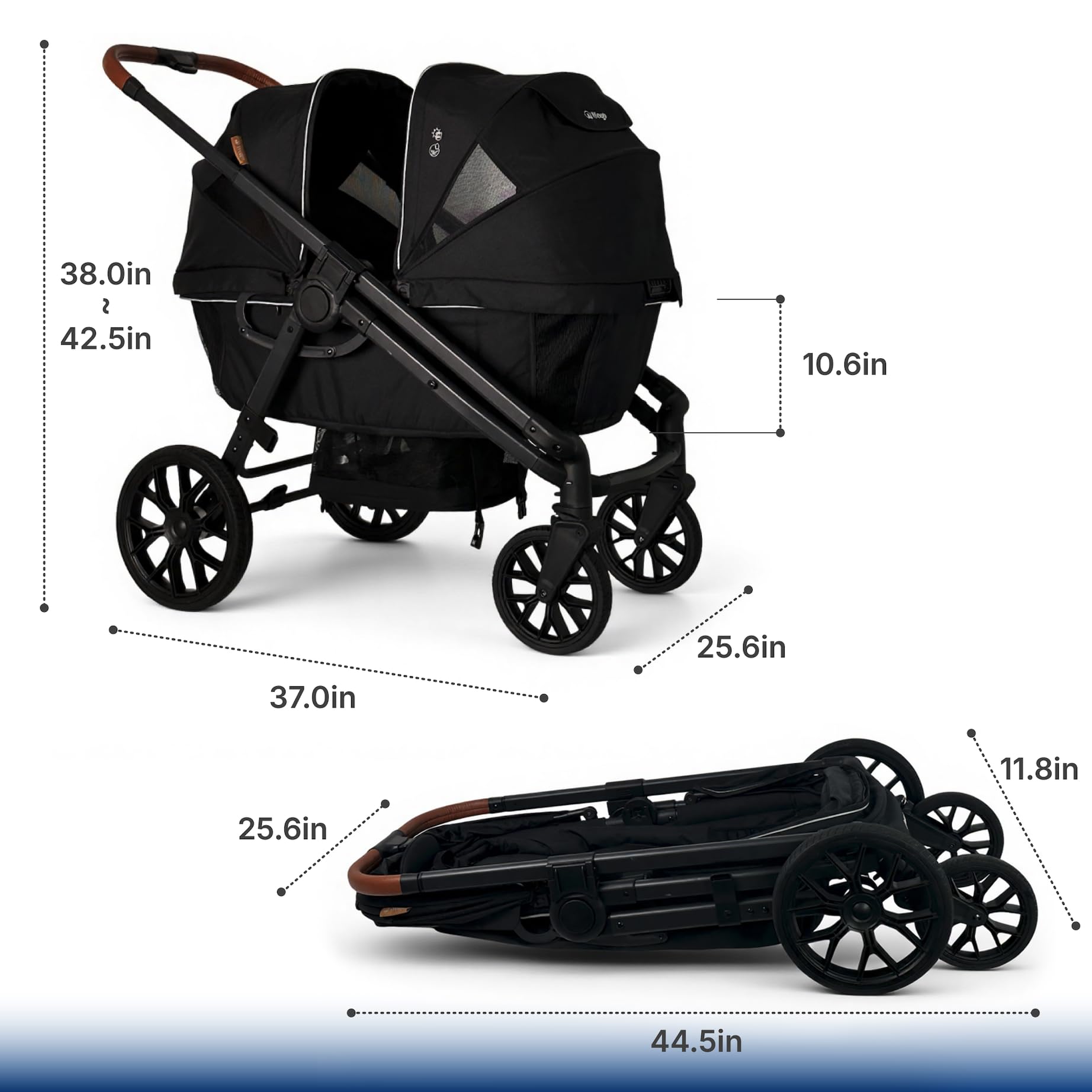 Weego wagon-stroller safety-harness ensures secure supervision on outings
