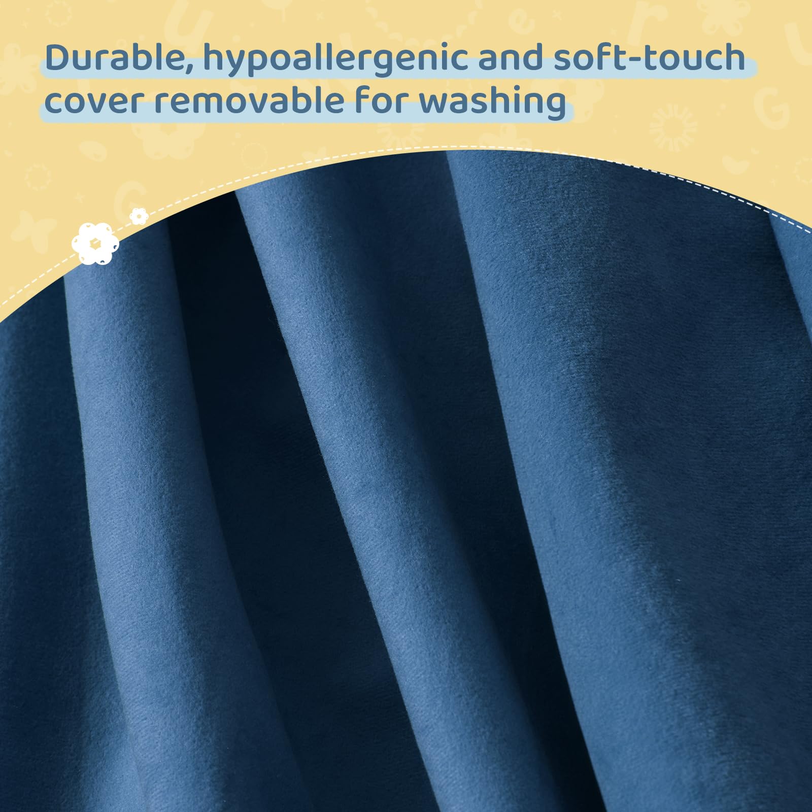WeeGuruu stain-resistant flocking fabric withstands daily use.