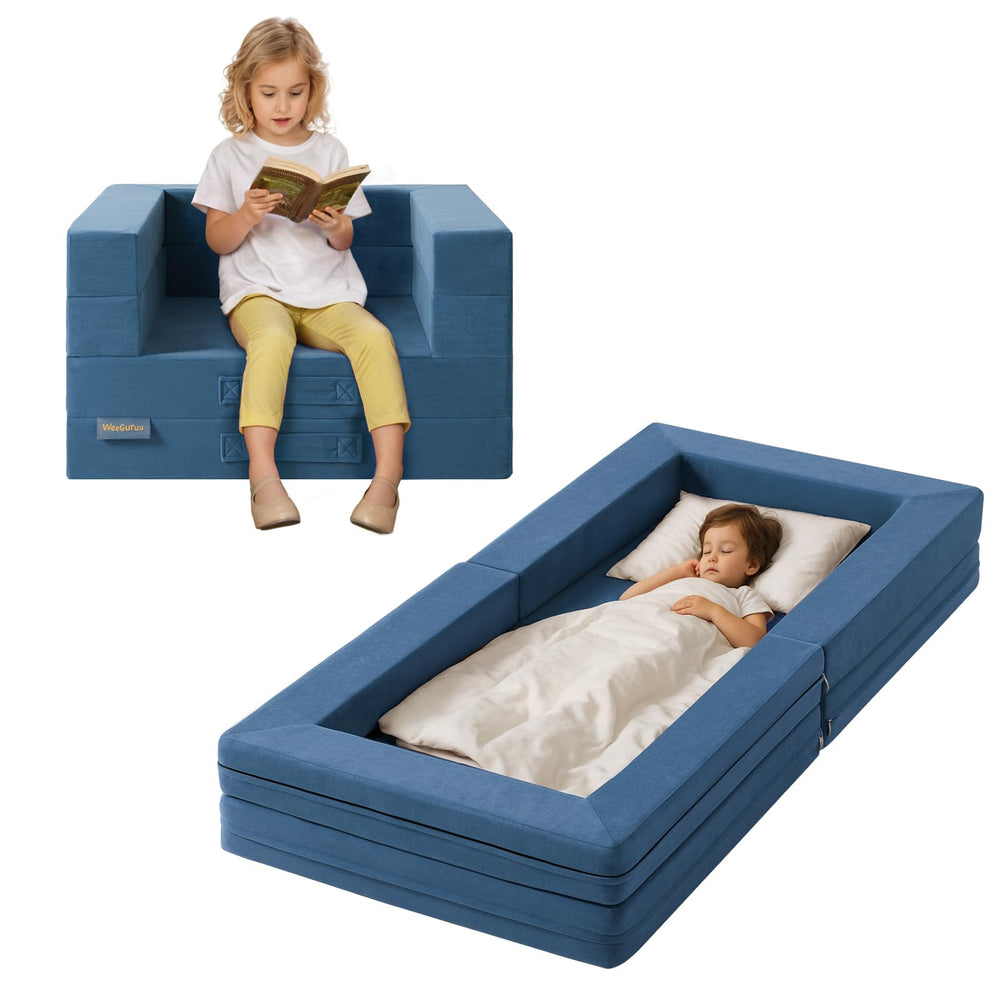 WeeGuruu travel toddler bed compact box for travel-ready setup.