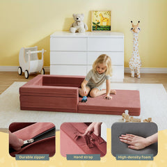 WeeGuruu travel toddler bed high-density foam core offers firm support