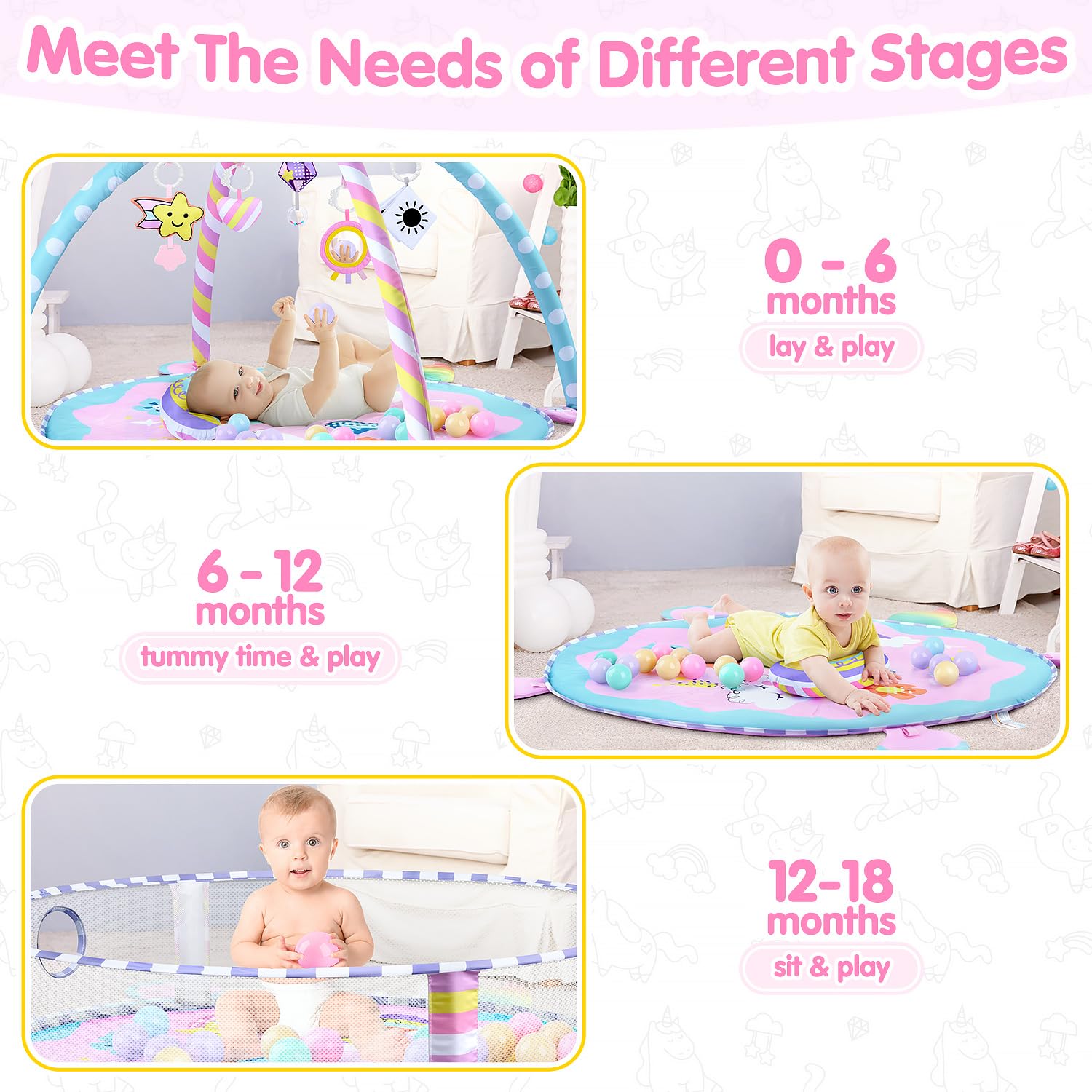 WeeHomm soft balls ball pit option enhancing grasping and coordination