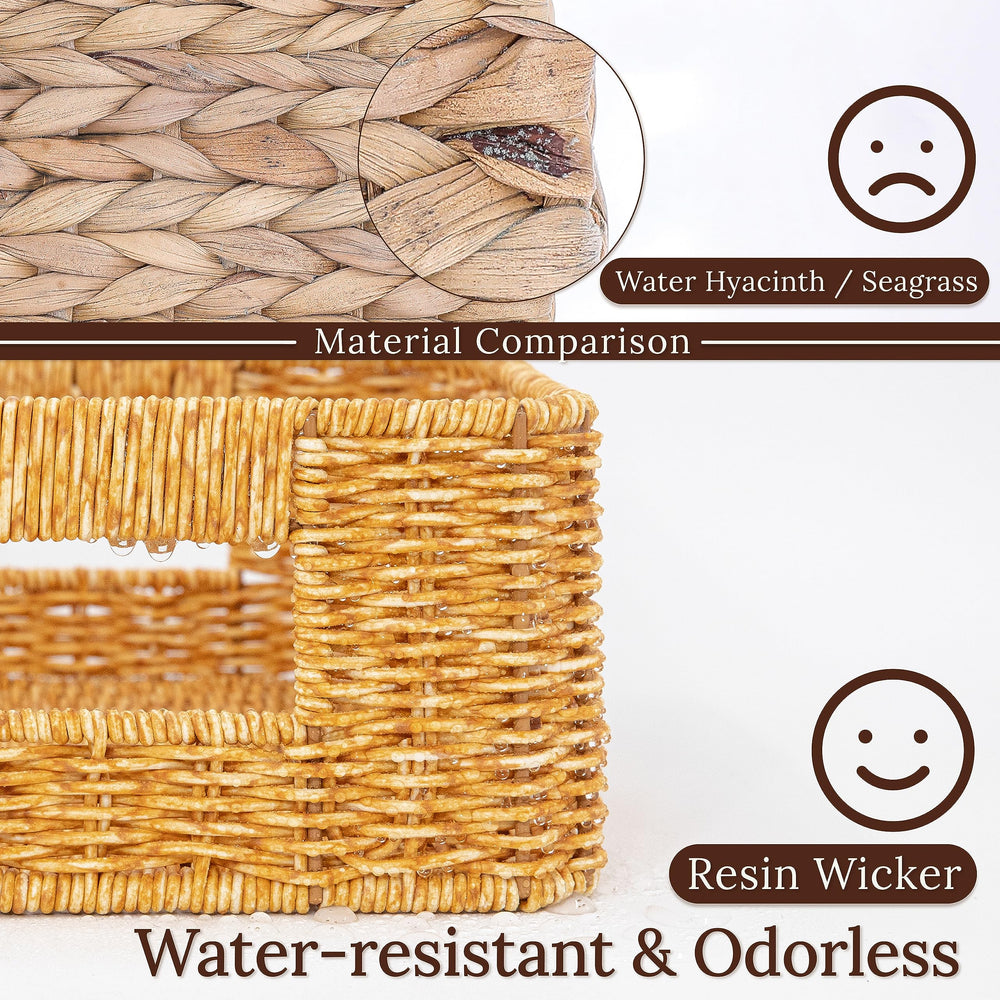 WeeNest Baskets under-shelf storage amber highlight easy access and neatness.