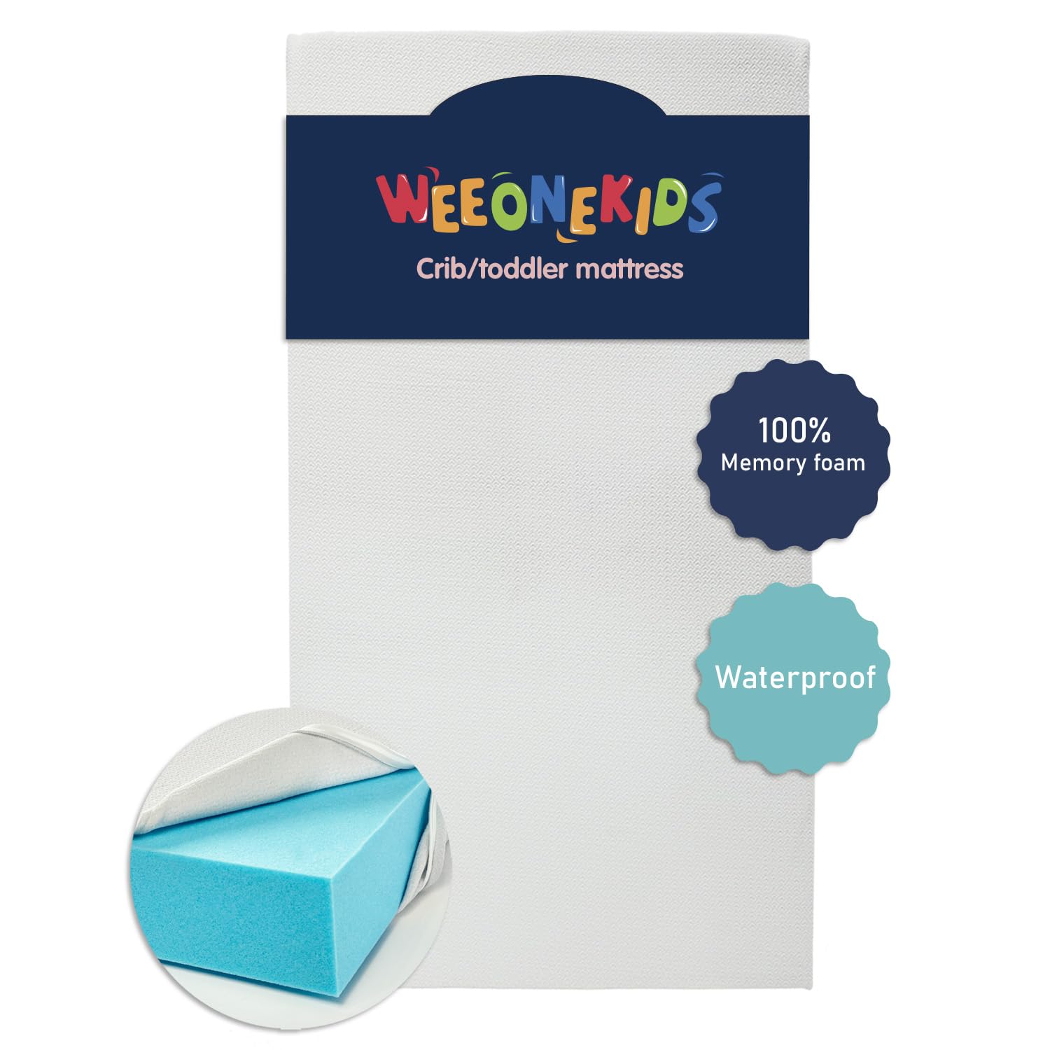 weeonekids memory foam mattress top view highlights plush comfort for toddlers during rest