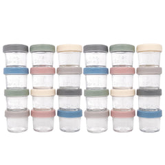 WeeSprout 4oz glass jar with lid for batch meal prep and portion control.