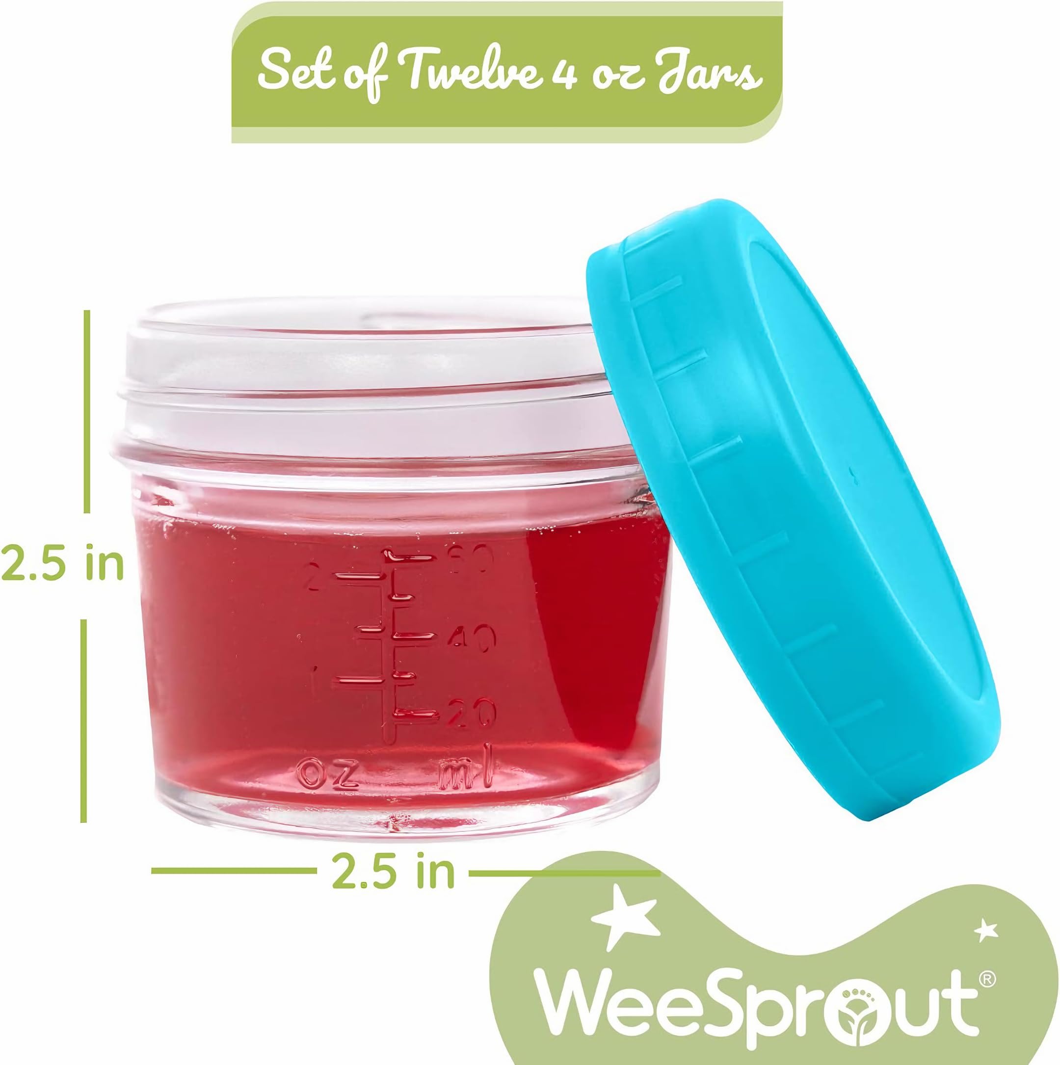 WeeSprout multi-use jar ideal for purées and breastmilk storage.