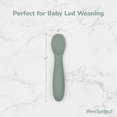 WeeSprout baby spoons easy-grip handles support little hands during meals.