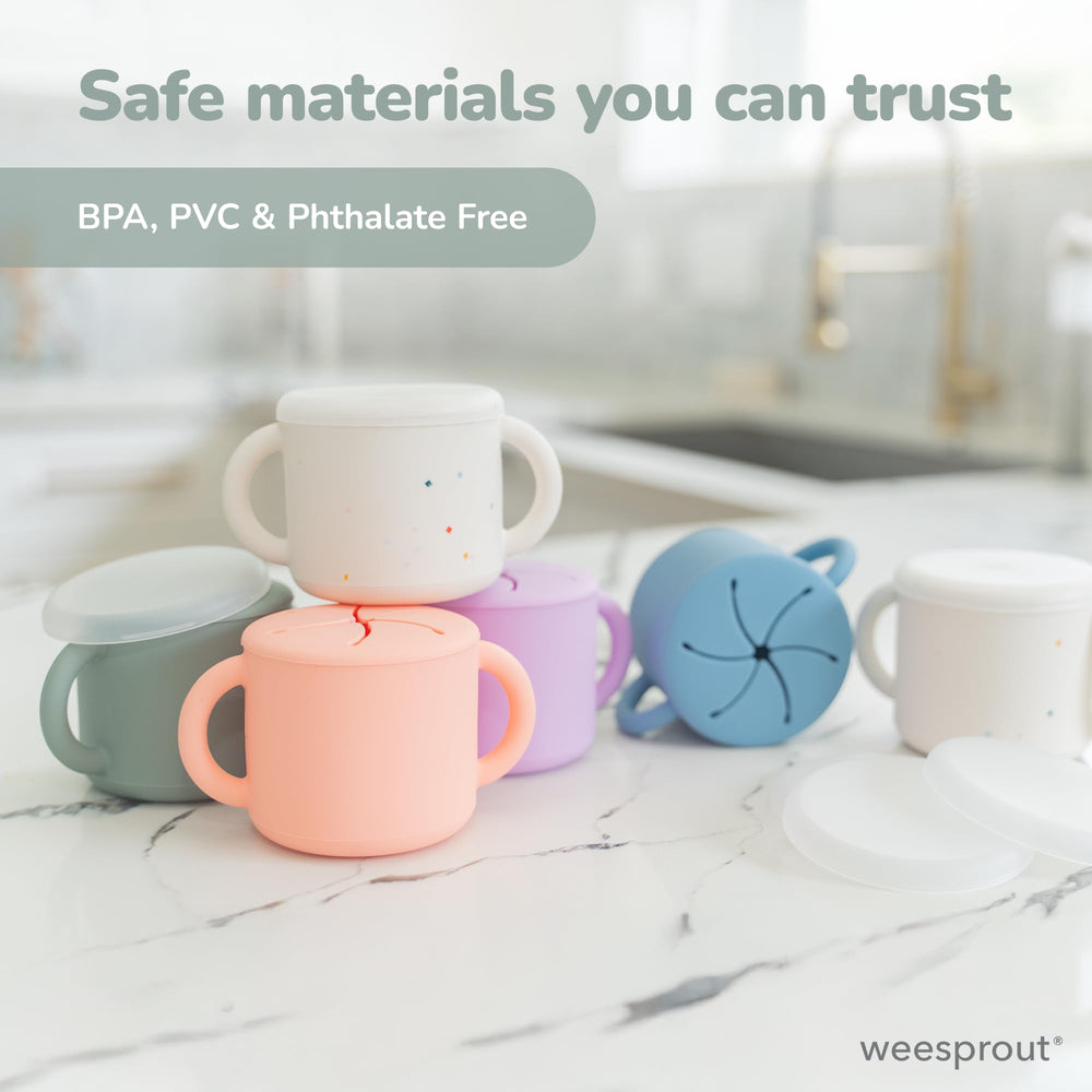 WeeSprout baby-toddler snack-time cups support curious eaters.