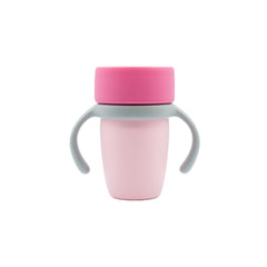 WeeSprout baby training cup with removable handles side view for easy grip and independent sipping