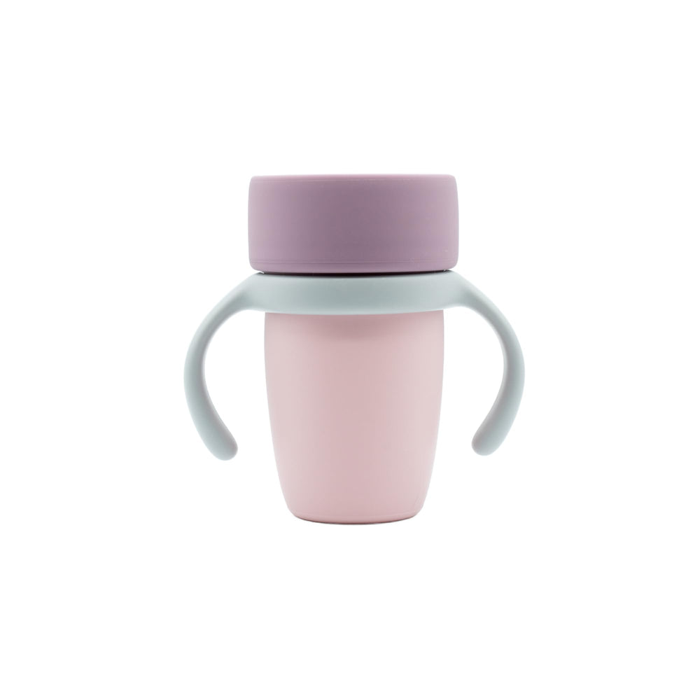WeeSprout baby training cup with removable handles for easy grip and self-feeding.