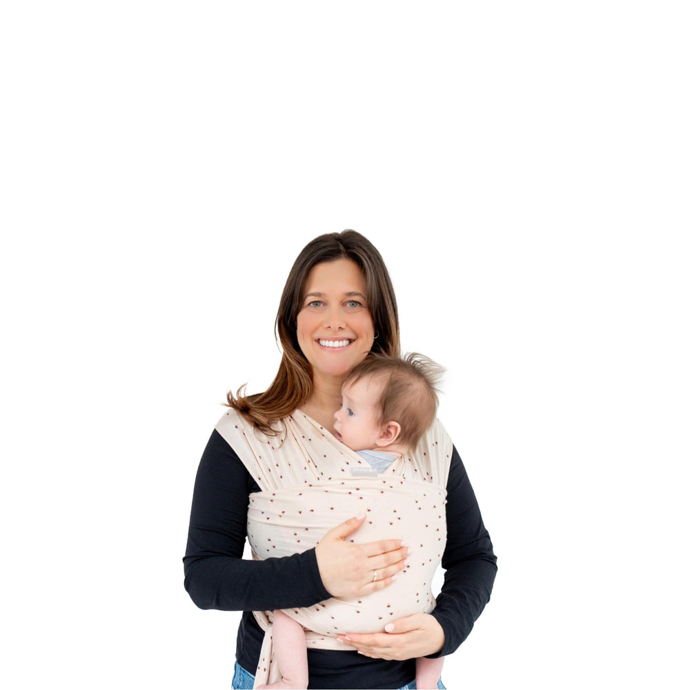 WeeSprout baby wrap closeup shows ultra-soft fabric for sensitive newborn skin.