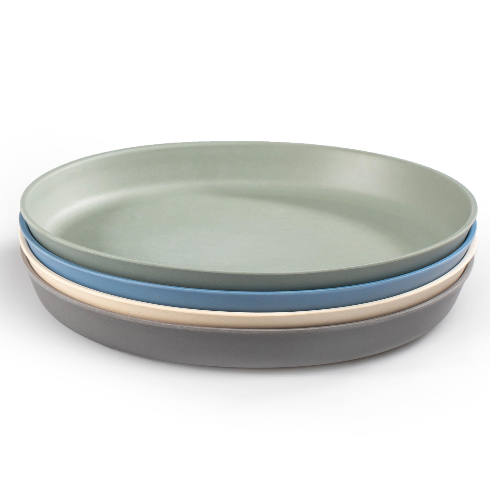 WeeSprout bamboo blue plate shows kid-friendly portions for easy self-feeding.