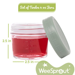 WeeSprout batch-prep jars pictured for organized fridge storage and easy serving.