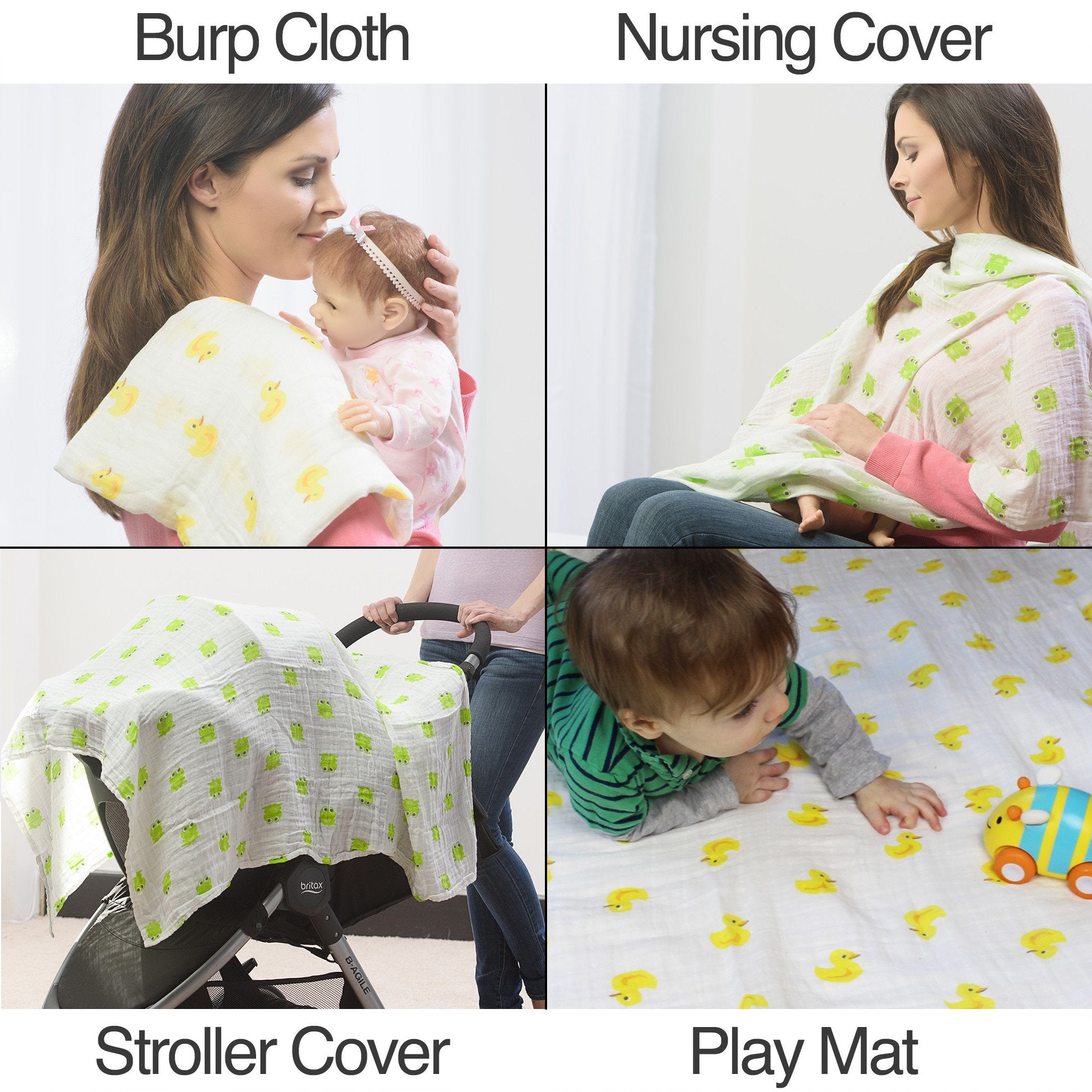 WeeSprout breathable weave blanket in use as swaddle