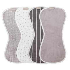 WeeSprout burp cloths show four-layer absorbency to help keep you dry during feedings