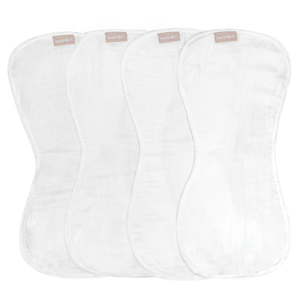 WeeSprout burp cloths four-layer absorbency keep outfits dry during feedings