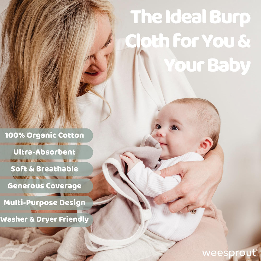 WeeSprout burp cloths ideal as hand towel or mess wipe