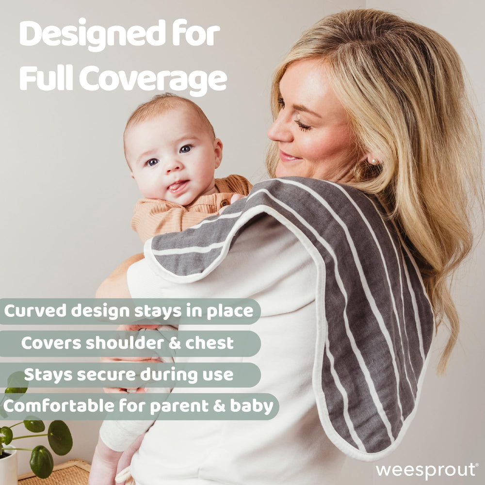 WeeSprout burp cloths oversized coverage protects clothing while burping