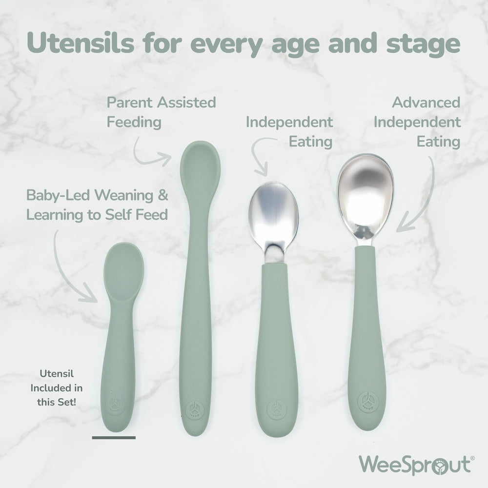 WeeSprout carrying case keeps spoons organized for on-the-go feeding.