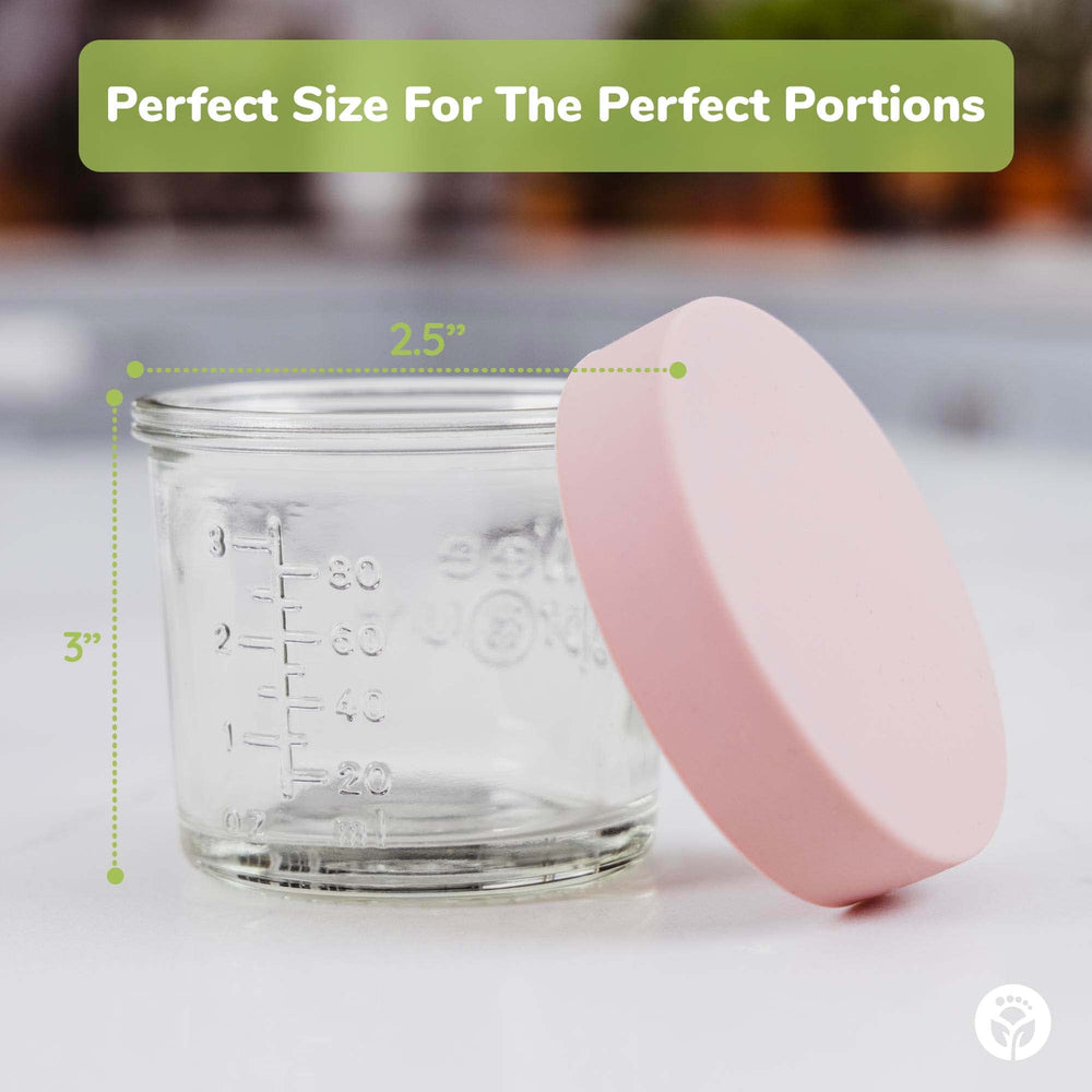 WeeSprout dishwasher safe glass jar for easy cleanup after prep