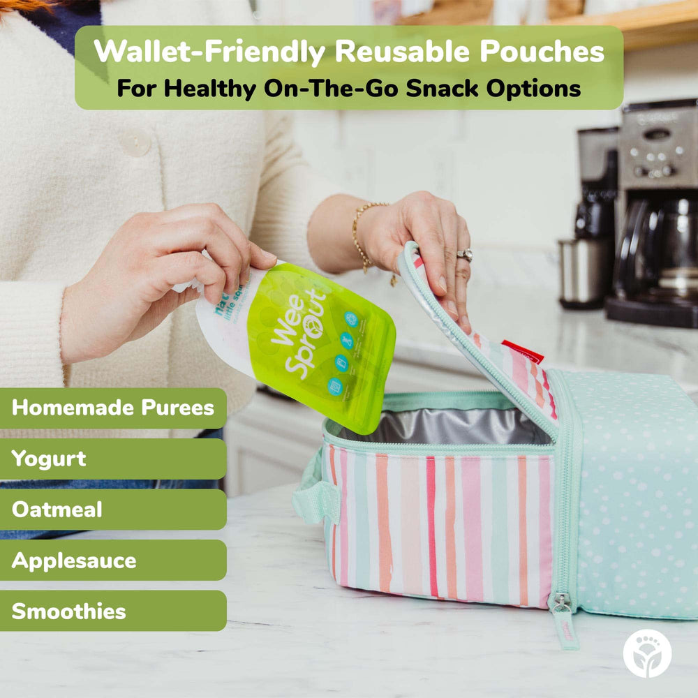 WeeSprout dishwasher-safe pouches simplify cleanup after meals