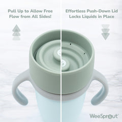 WeeSprout dishwasher-safe top rack silicone cup for quick cleaning after meals
