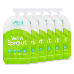 WeeSprout double zipper pouch green open for easy filling.