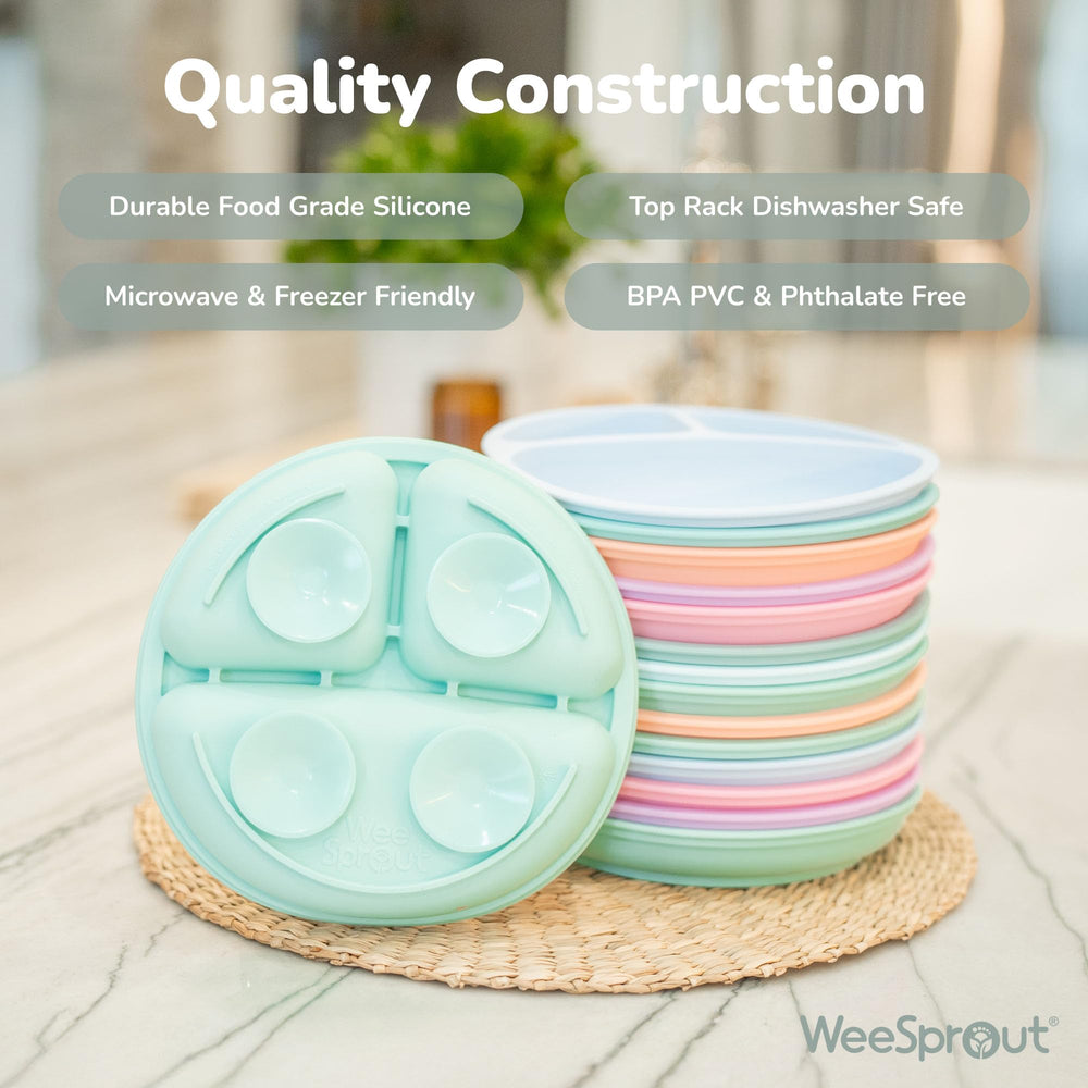 WeeSprout four-point suction demonstrates stable attachment on flat surfaces.