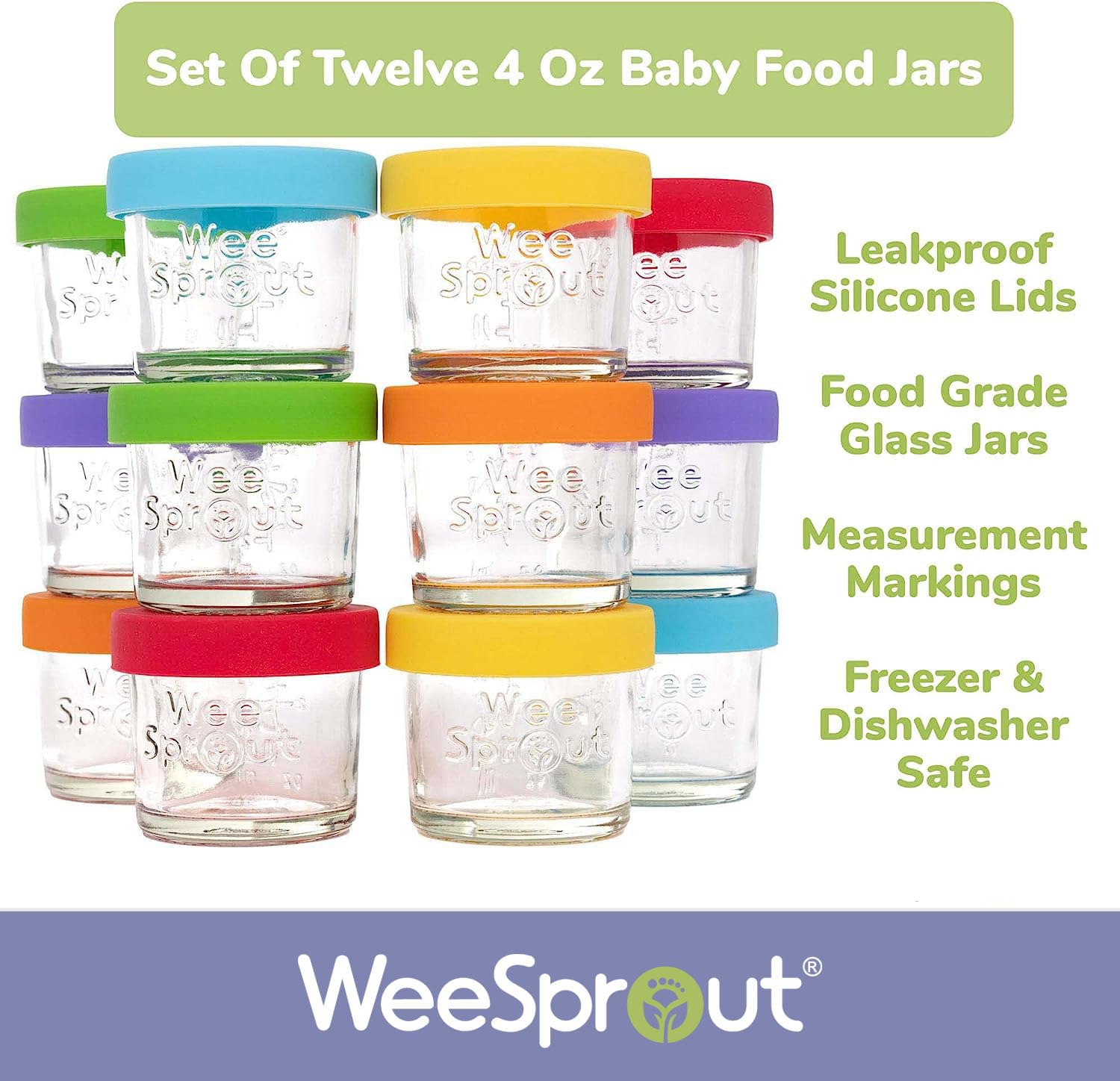 WeeSprout freezer safe jar ideal for long term baby food storage