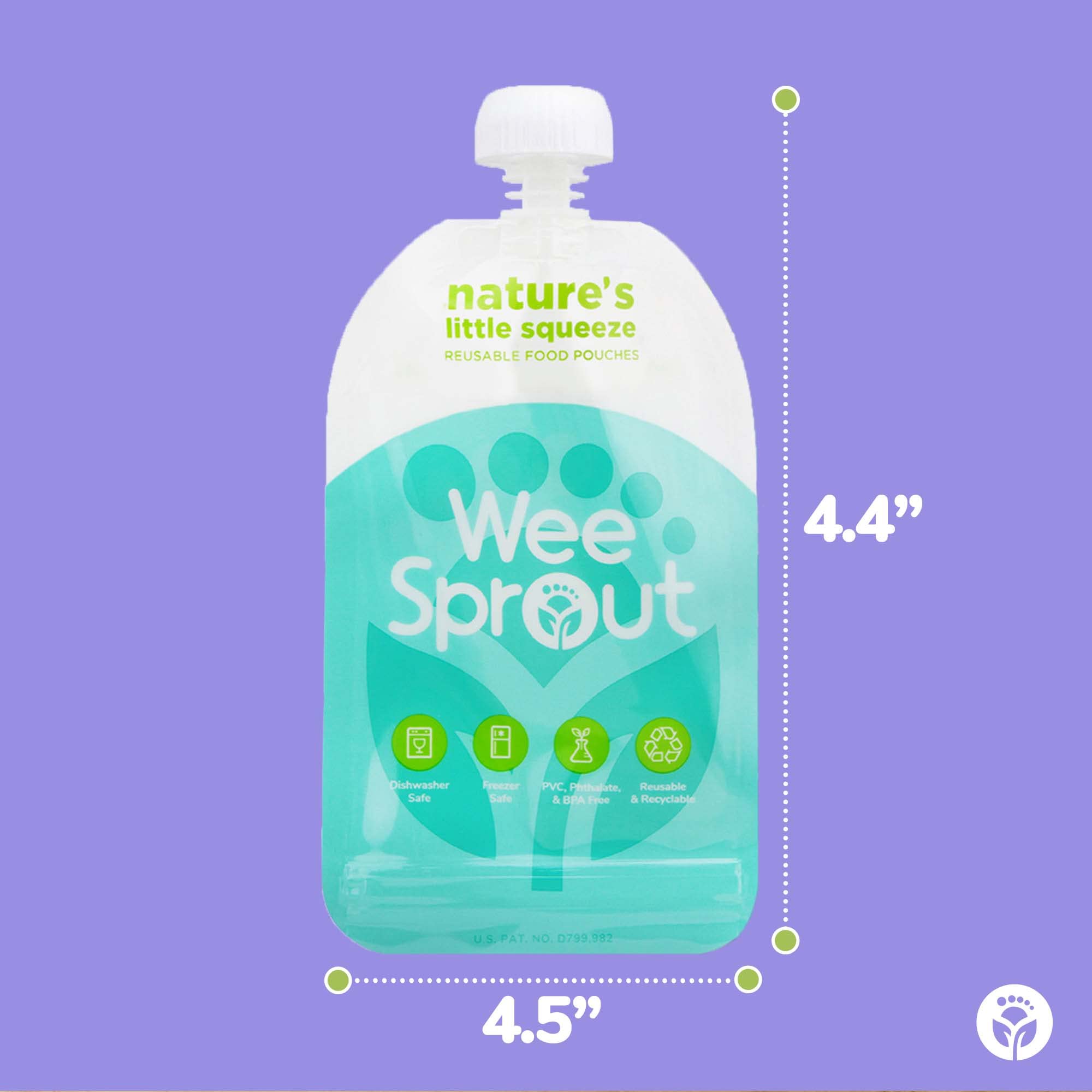 WeeSprout freezer safe pouches with viewing window for content checks
