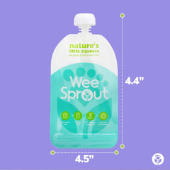 WeeSprout freezer safe pouches with viewing window for content checks