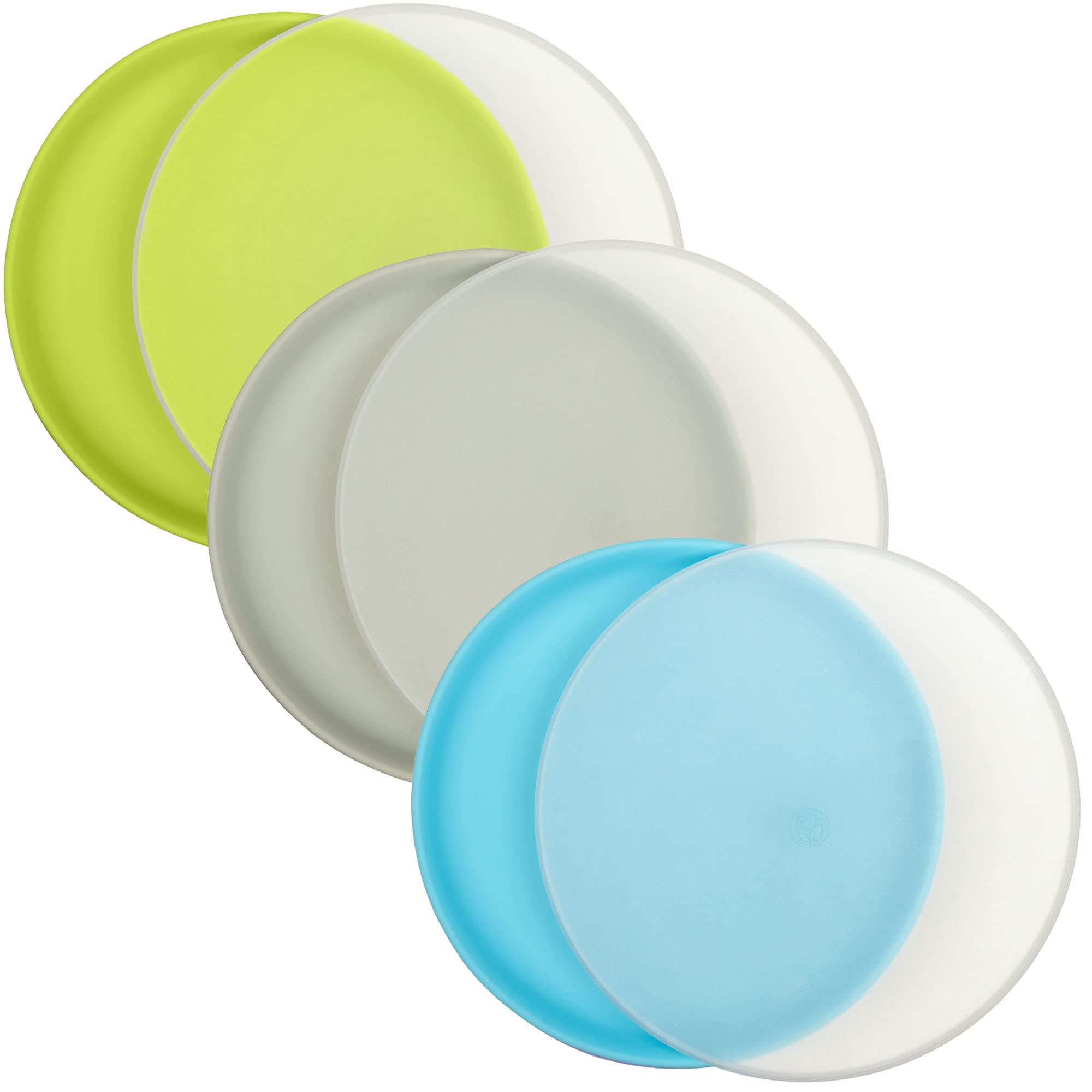 WeeSprout non-suction plates with lids for easy storage and mess reduction.