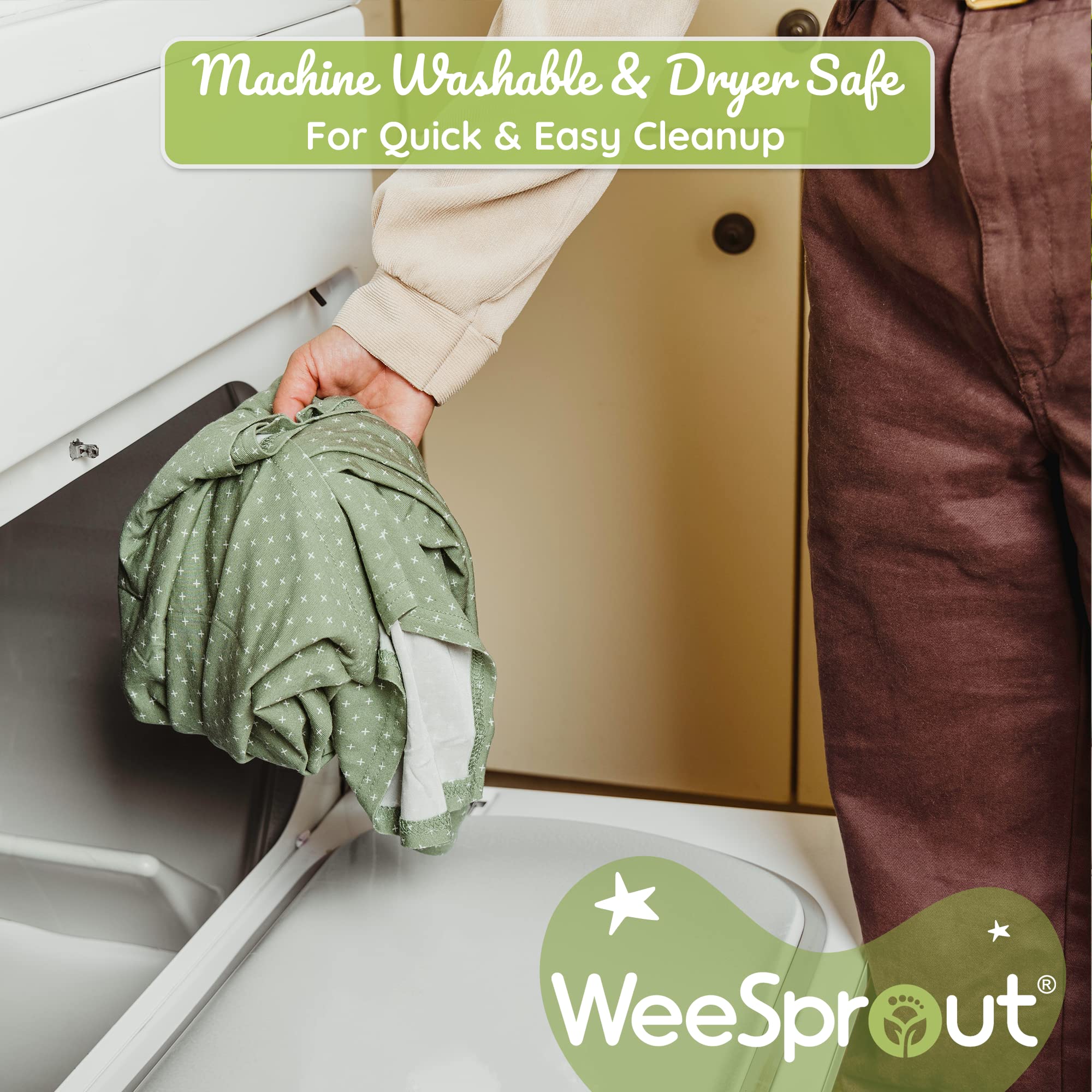 WeeSprout nursing cover uses hypoallergenic fabric for sensitive skin during feeds.